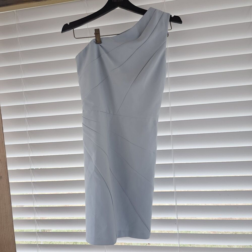 Michael Costello x REVOLVE Women's Blue One Shoulder Sleeveless Sheath Dress M